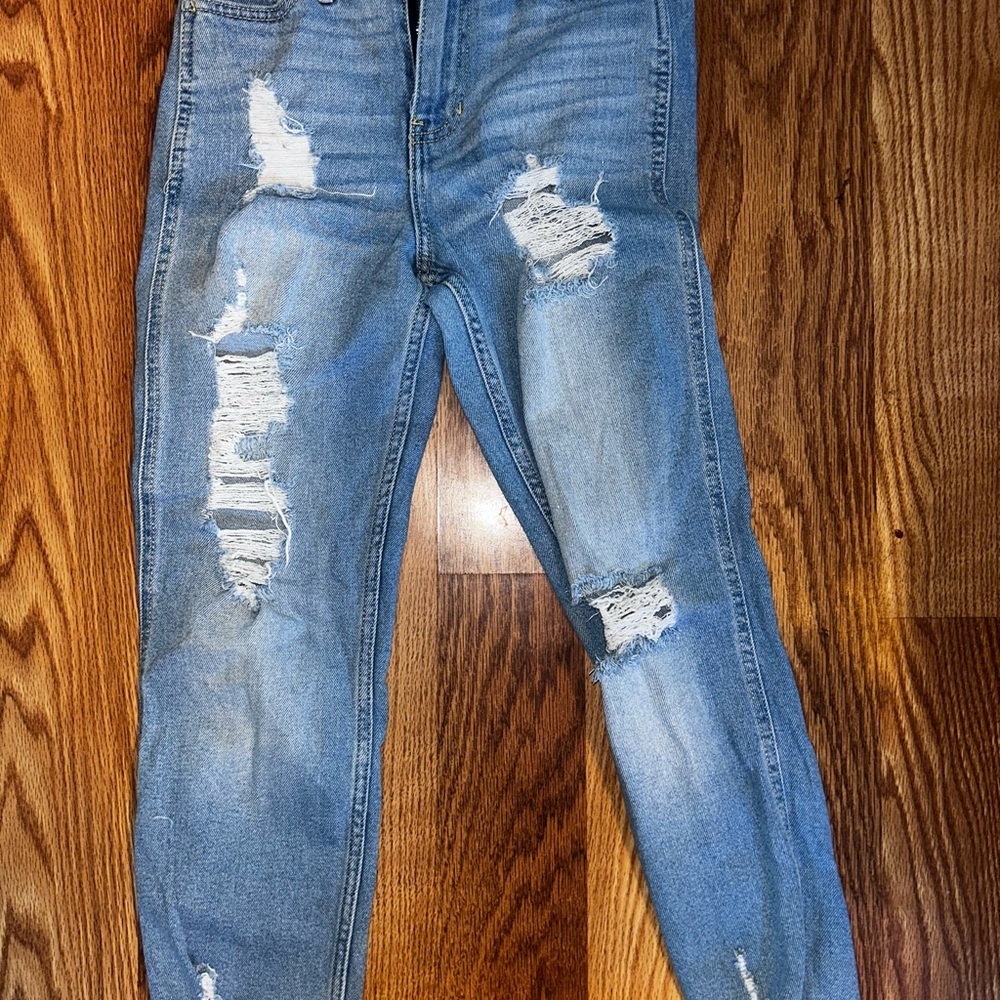 Hollister Light Blue Distressed Skinny Jeans